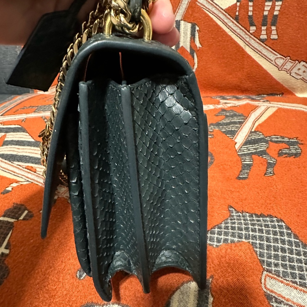 YVES SAINT LAURENT ❤️🌟 DEEP GREEN MEDIUM PYTHON … - image 5